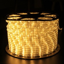 150ft LED Heavy Duty Rope Light Spool, 120V Indoor Rope Lights Plugin Outdoor Tube Lights 2 Wire ½ Inch,Warm white